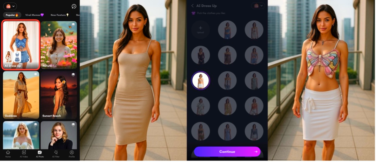 تطبيق AI Dress up